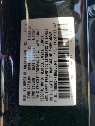 19UUB3F79HA000846 - 2017 ACURA TLX ADVANCE BLACK photo 12