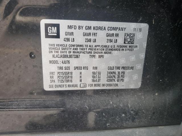 KL4CJASB9LB073367 - 2020 BUICK ENCORE PREFERRED 黑色 照片 13