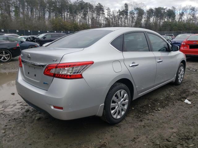 3N1AB7AP3EY289958 - 2014 NISSAN SENTRA S SILVER photo 3