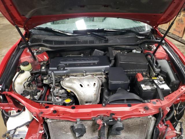 4T4BE46K98R018108 - 2008 TOYOTA CAMRY CE RED photo 11