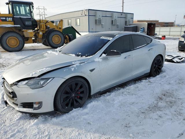 5YJSA1E4XFF111737 - 2015 TESLA MODEL S SILVER photo 1