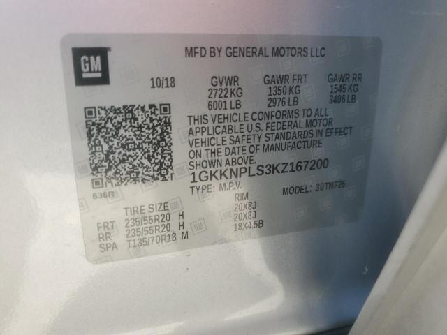 1GKKNPLS3KZ167200 - 2019 GMC ACADIA DENALI Gümüş foto 14