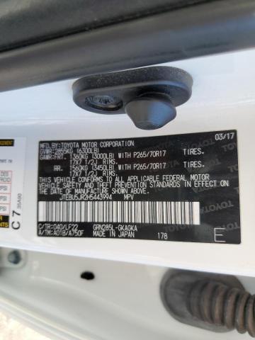 JTEBU5JR2H5443994 - 2017 TOYOTA 4RUNNER SR5/SR5 PREMIUM WHITE photo 13