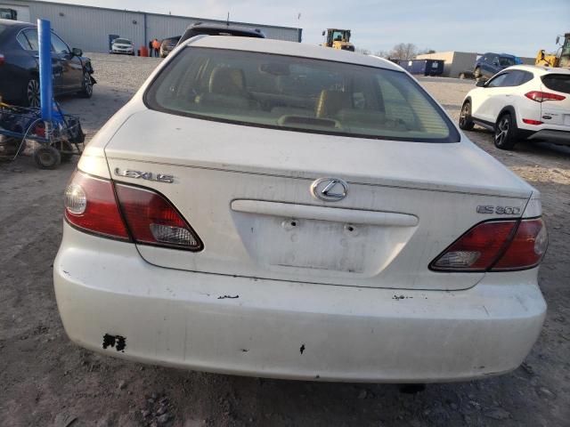 JTHBF30G636000655 - 2003 LEXUS ES 300 WHITE photo 6