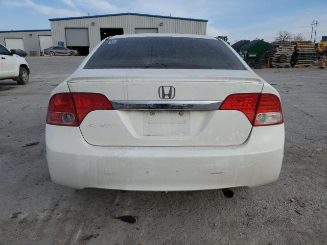 1HGFA16578L005160 - 2008 HONDA CIVIC LX WHITE photo 6