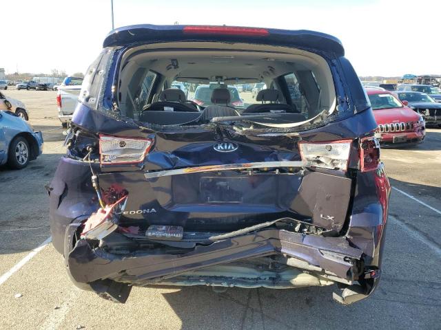 KNDMB5C19J6405897 - 2018 KIA SEDONA LX BLUE photo 6