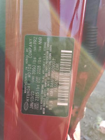 KMHLR4AF9PU509001 - 2023 HYUNDAI ELANTRA N LINE RED photo 12