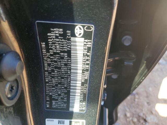 5YFEPMAE5MP165847 - 2021 TOYOTA COROLLA LE შავი ფოტო 13