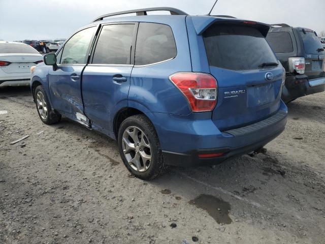 JF2SJAWC4FH449948 - 2015 SUBARU FORESTER 2.5I TOURING BLUE photo 2