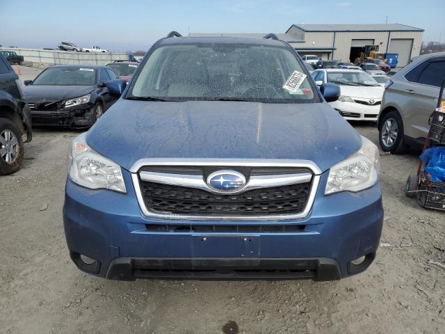 JF2SJAWC4FH449948 - 2015 SUBARU FORESTER 2.5I TOURING BLUE photo 5