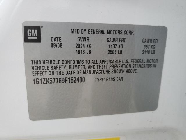 1G1ZK57769F162400 - 2009 CHEVROLET MALIBU LTZ 白色 照片 12