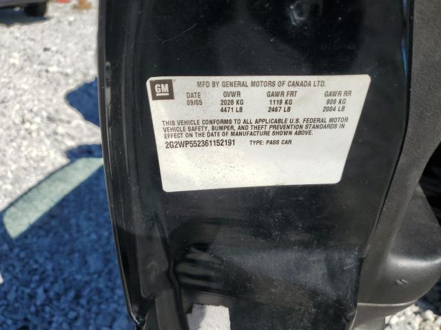 2G2WP552361152191 - 2006 PONTIAC GRAND PRIX BLACK photo 13