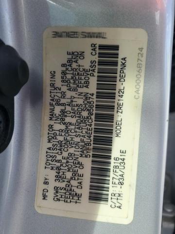 5YFBU4EE4CP056574 - 2012 TOYOTA COROLLA BASE Silber Foto 12