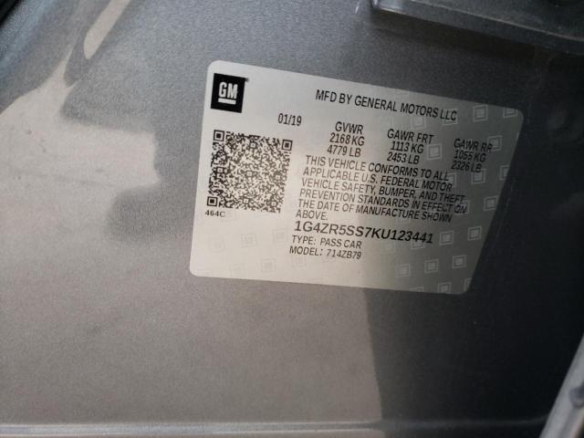 1G4ZR5SS7KU123441 - 2019 BUICK LACROSSE ESSENCE ვერცხლისფერი ფოტო 12