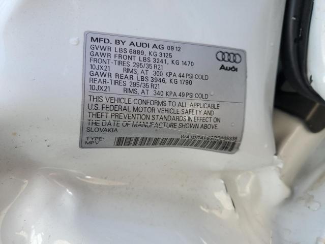 WA1DGAFE3DD005336 - 2013 AUDI Q7 PRESTIGE WHITE photo 13