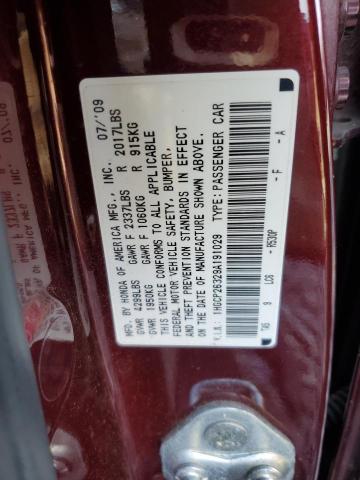 1HGCP26329A191029 - 2009 HONDA ACCORD LX MAROON photo 13