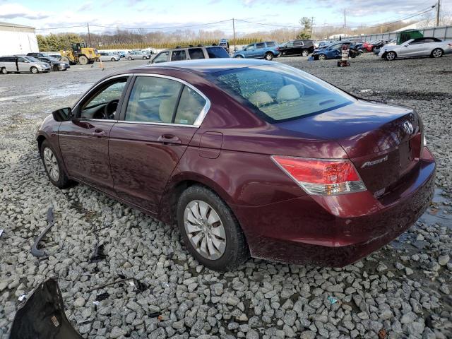 1HGCP26329A191029 - 2009 HONDA ACCORD LX MAROON photo 2