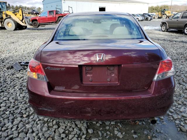 1HGCP26329A191029 - 2009 HONDA ACCORD LX MAROON photo 6