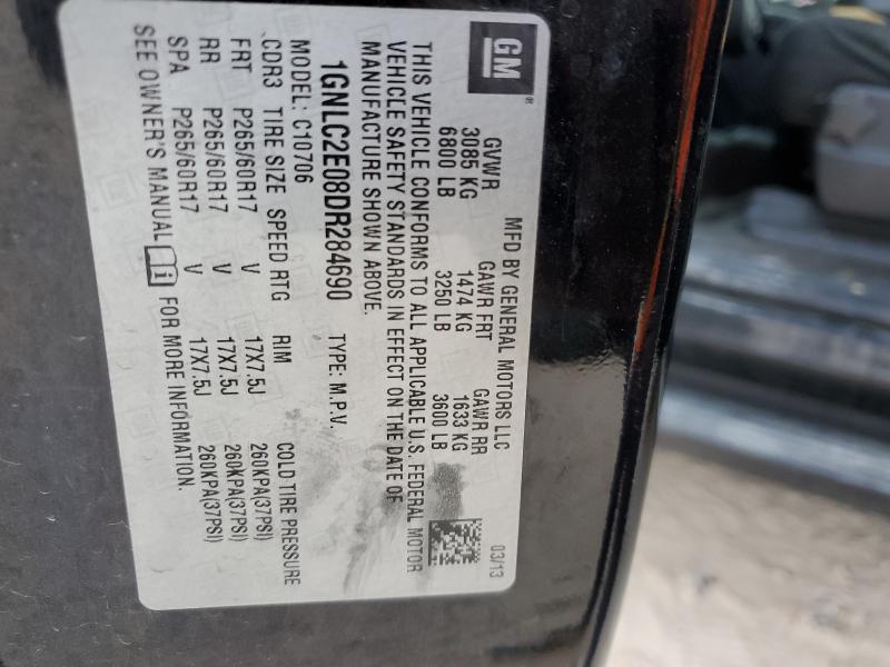 1GNLC2E08DR284690 - 2013 CHEVROLET TAHOE POLICE BLACK photo 14