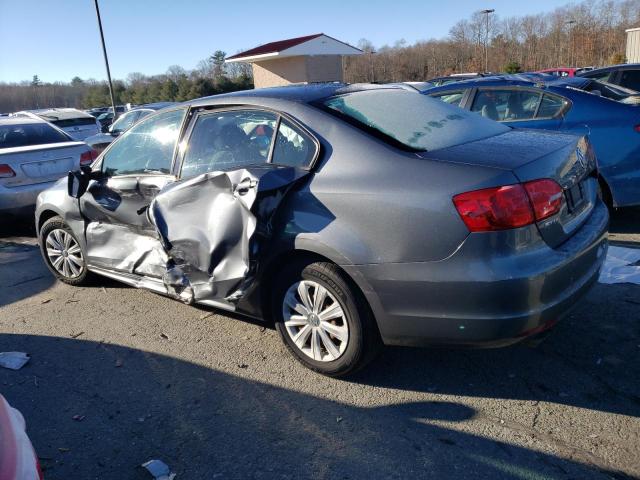 3VW2K7AJ6DM307286 - 2013 VOLKSWAGEN JETTA BASE GRAY photo 2