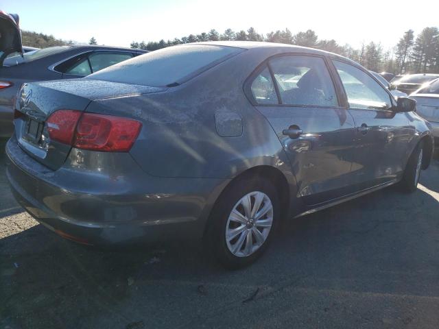 3VW2K7AJ6DM307286 - 2013 VOLKSWAGEN JETTA BASE GRAY photo 3