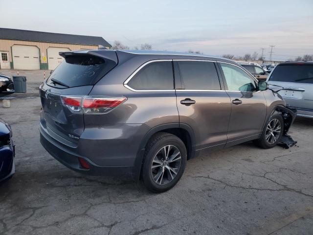 5TDJKRFH2GS348650 - 2016 TOYOTA HIGHLANDER XLE GRAY photo 3