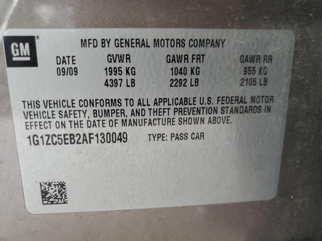 1G1ZC5EB2AF130049 - 2010 CHEVROLET MALIBU 1LT Сұр фото 13