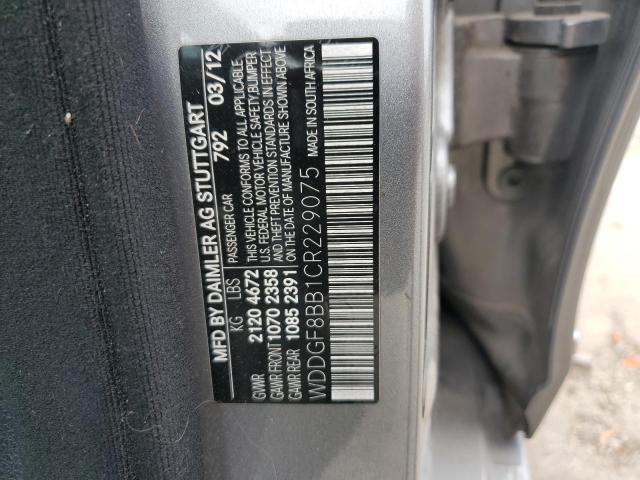 WDDGF8BB1CR229075 - 2012 MERCEDES-BENZ C 300 4MATIC SILVER photo 12