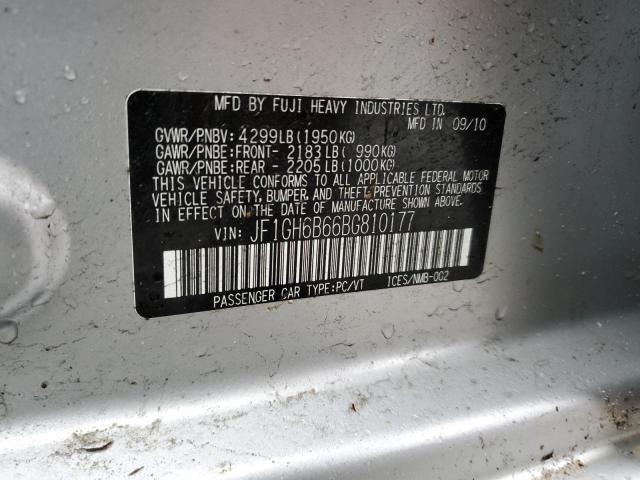 JF1GH6B66BG810177 - 2011 SUBARU IMPREZA 2.5I PREMIUM SILVER photo 13