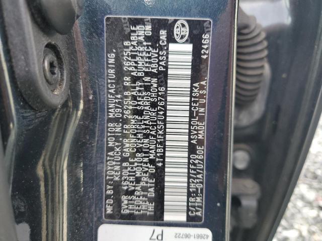 4T1BF1FK5FU476716 - 2015 TOYOTA CAMRY LE GRAY photo 12