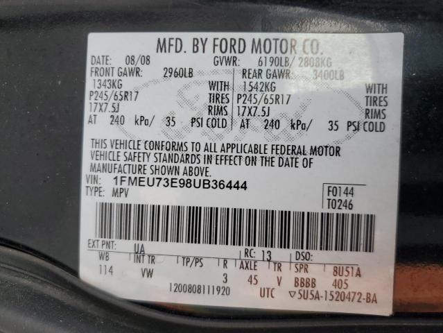 1FMEU73E98UB36444 - 2008 FORD EXPLORER XLT Qara foto 13