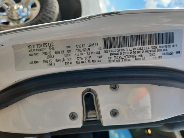 3C6UR5CJ9FG674670 - 2015 RAM 2500 ST WHITE photo 12