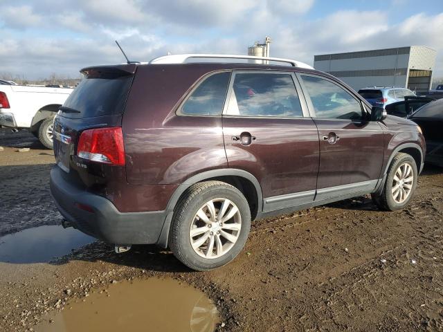 5XYKU4A29BG101359 - 2011 KIA SORENTO EX MAROON photo 3