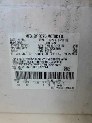 2LMTJ8LPXGBL53744 - 2016 LINCOLN MKX RESERVE Ağ foto 13