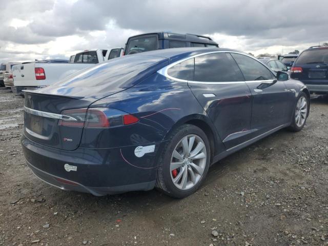 5YJSA1H19EFP60526 - 2014 TESLA MODEL S BLUE photo 3