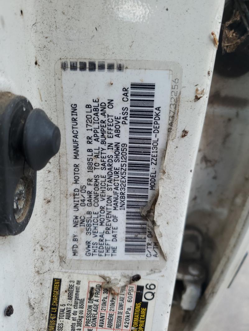 1NXBR32EX5Z512059 - 2005 TOYOTA COROLLA CE WHITE photo 12