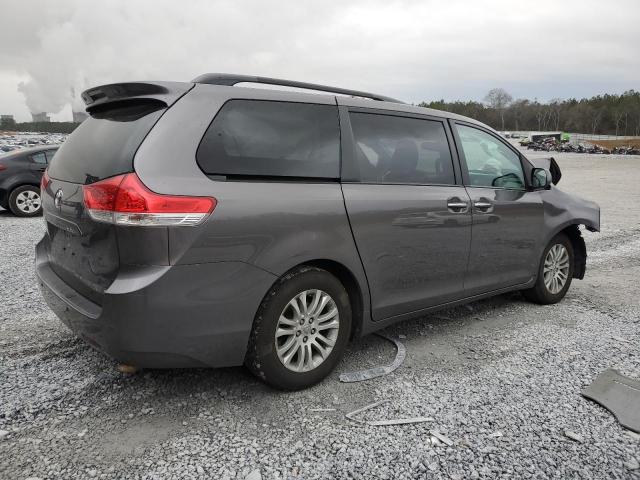 5TDYK3DC9BS161174 - 2011 TOYOTA SIENNA XLE CHARCOAL photo 3