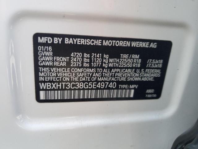 WBXHT3C38G5E49740 - 2016 BMW X1 XDRIVE28I 白色 照片 13