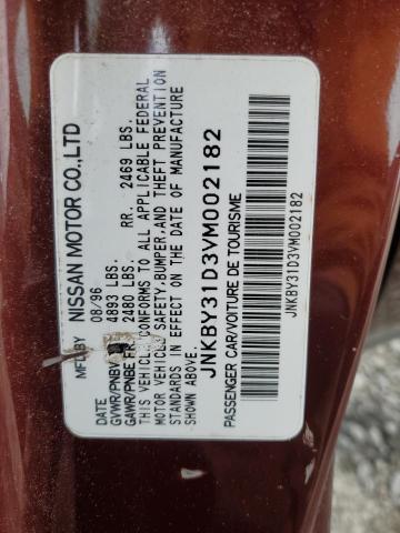 JNKBY31D3VM002182 - 1997 INFINITI Q45 BASE ბურგუნდია ფოტო 13