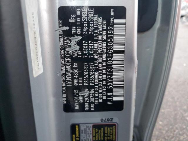 5XYZT3LB2FG305192 - 2015 HYUNDAI SANTA FE SPORT SILVER photo 13