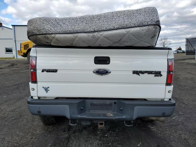 1FTFW1R69DFA03052 - 2013 FORD F150 SVT RAPTOR WHITE photo 6