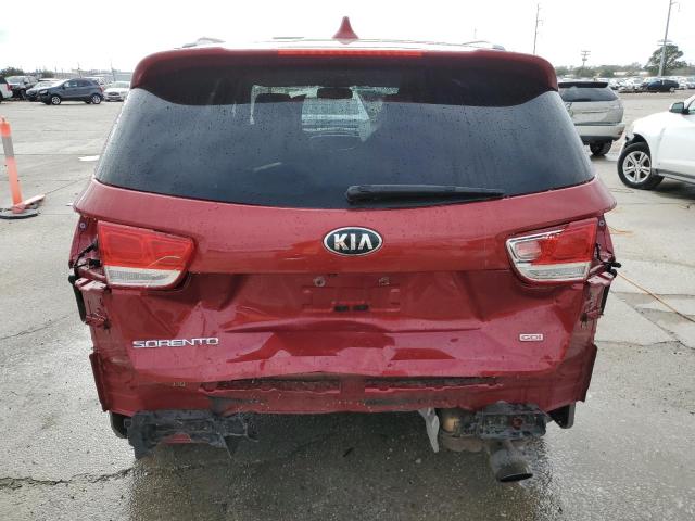 5XYPG4A36GG065451 - 2016 KIA SORENTO LX RED photo 6