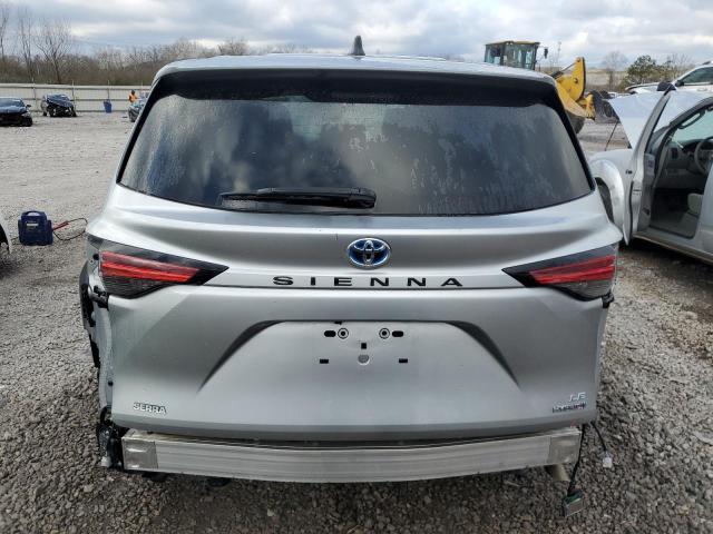 5TDKRKEC3MS017052 - 2021 TOYOTA SIENNA LE SILVER photo 6