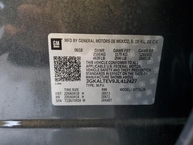 3GKALTEV9JL412427 - 2018 GMC TERRAIN SLE GRAY photo 13