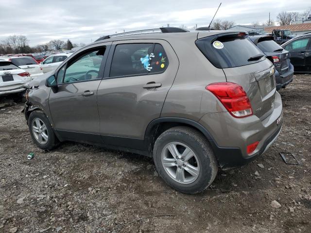 KL7CJLSB2MB304903 - 2021 CHEVROLET TRAX 1LT TAN photo 2