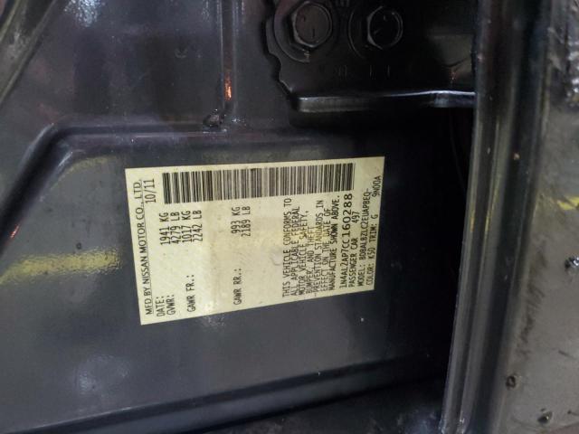 1N4AL2AP7CC160288 - 2012 NISSAN ALTIMA BASE GRAY photo 12