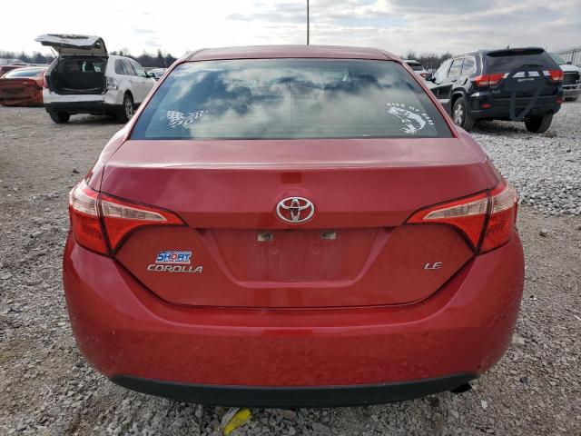 5YFBURHE2HP596019 - 2017 TOYOTA COROLLA L RED photo 6