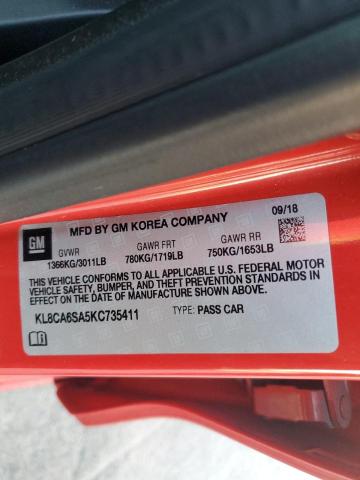 KL8CA6SA5KC735411 - 2019 CHEVROLET SPARK LS წითელი ფოტო 13