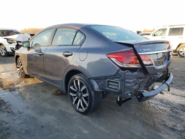 2HGFB2F97FH509207 - 2015 HONDA CIVIC EXL ნაცრისფერი ფოტო 2