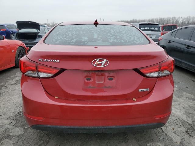 KMHDH4AE3EU160915 - 2014 HYUNDAI ELANTRA SE RED photo 6